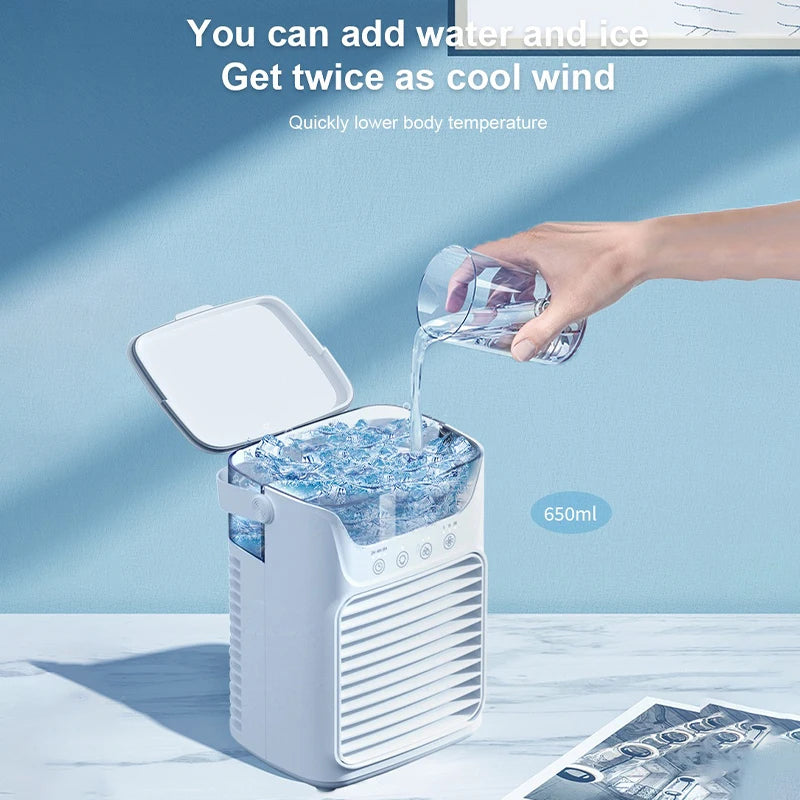 Portable Desktop Air Cooler with Humidifier Spray - 4