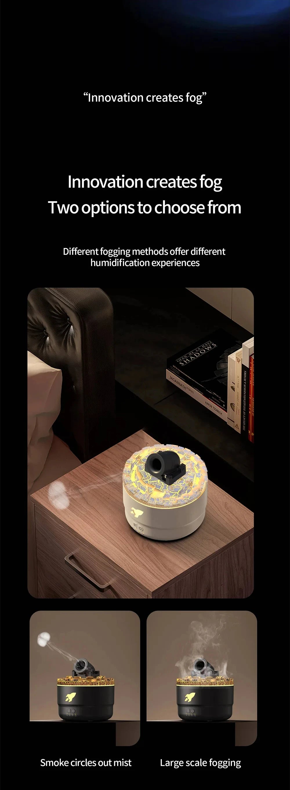 Ultrasonic Essential Oil Diffuser and Humidifier with LED Night Light
