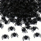 Mini Realistic Black Spider Props for Halloween Decorations