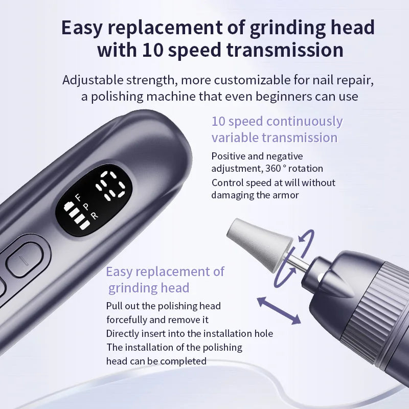 Electric Cordless Manicure and Pedicure Nail Drill Kit