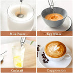 Rechargeable Electric Handheld Milk Frother and Whisk