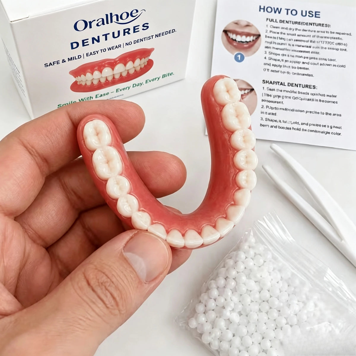 Adjustable Cosmetic Dentures for Instant Smile Restoration