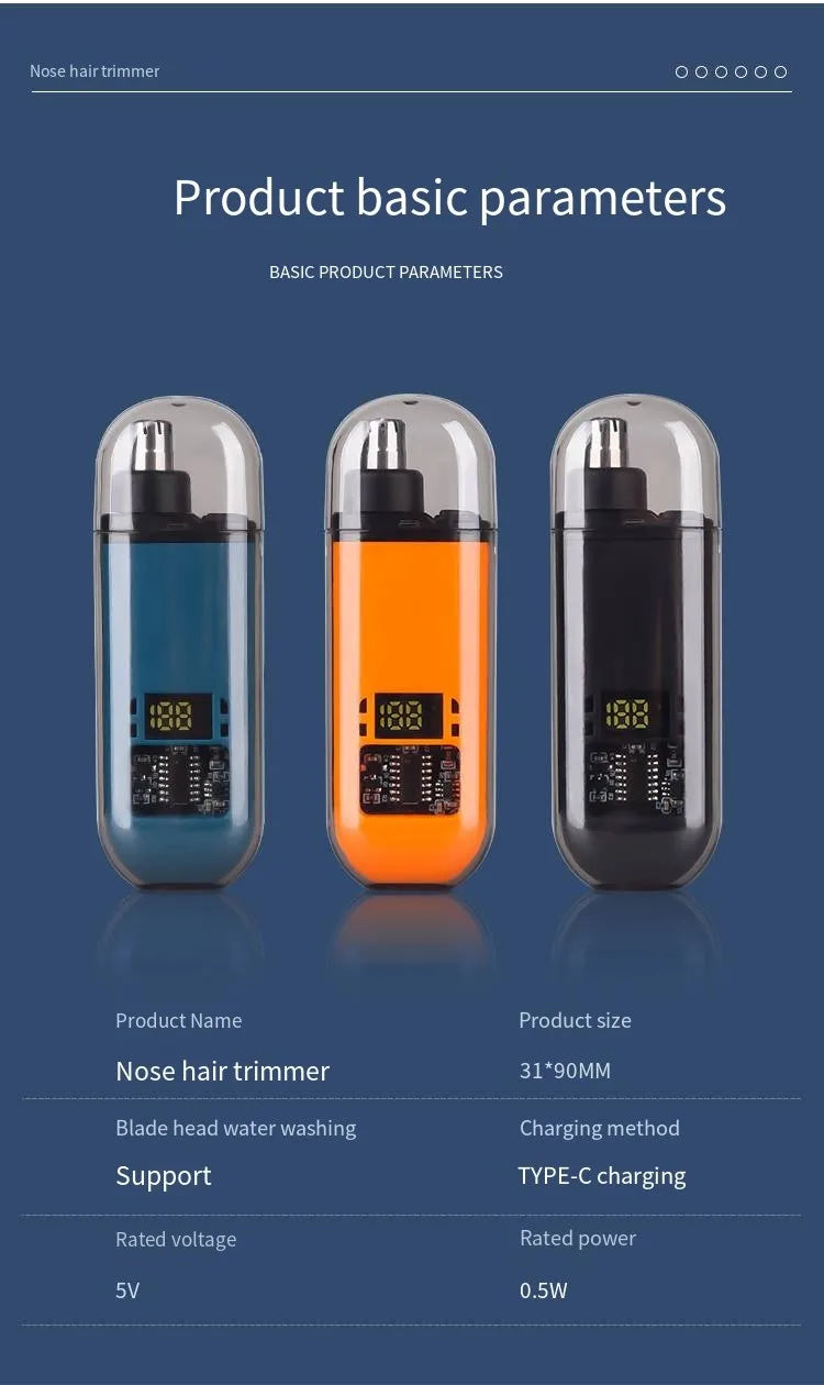Rechargeable Portable Nose and Ear Hair Trimmer