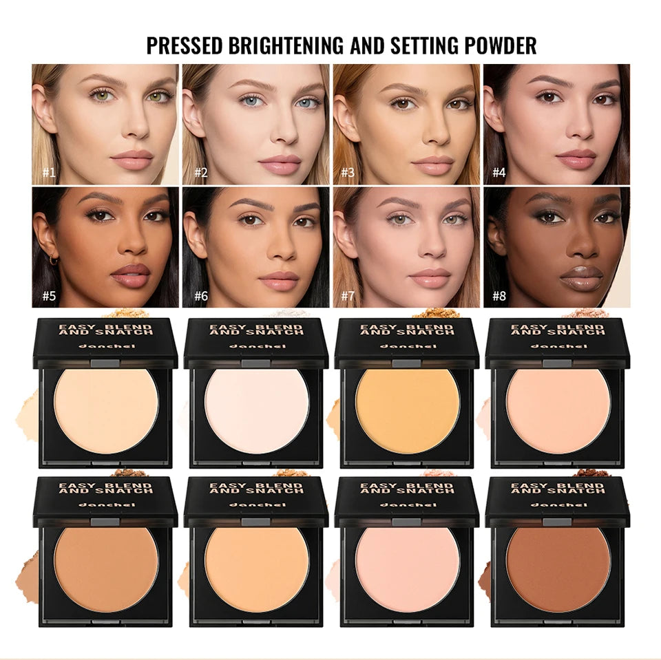 Matte Oil-Control Pressed Setting Powder for Face Makeup