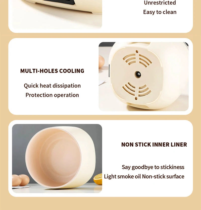 Portable 1.8L Smart Mini Rice Cooker for Small Kitchens and Dorms