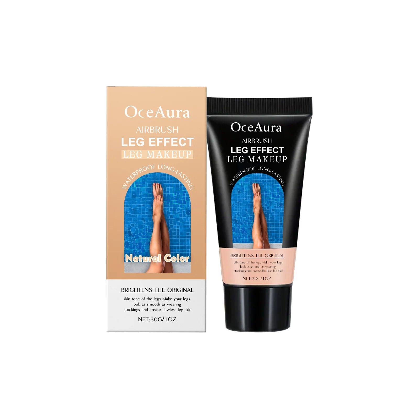 Waterproof Leg Makeup Concealer and Instant Bronzer Cream - 16