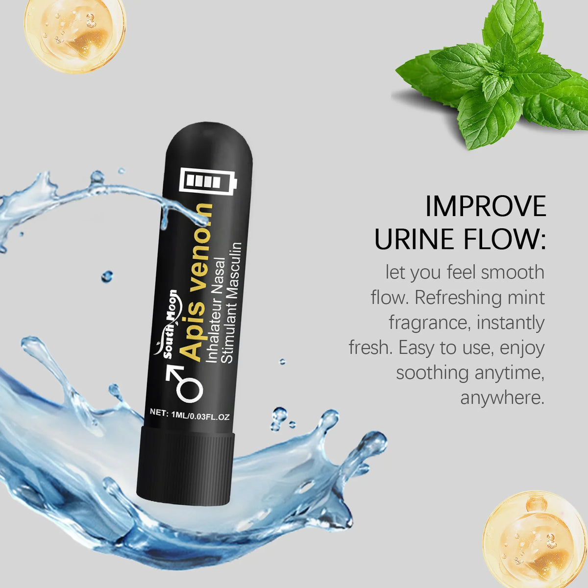 Men's Herbal Nasal Stimulant Inhaler for Daily Comfort