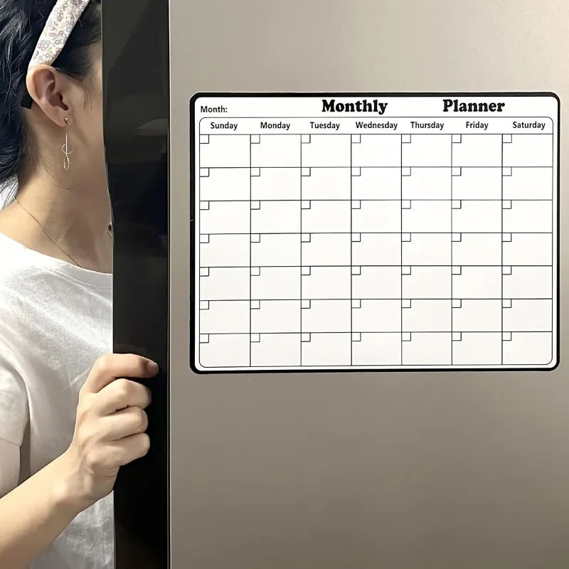 Magnetic Refrigerator Dry Erase Monthly Calendar Planner