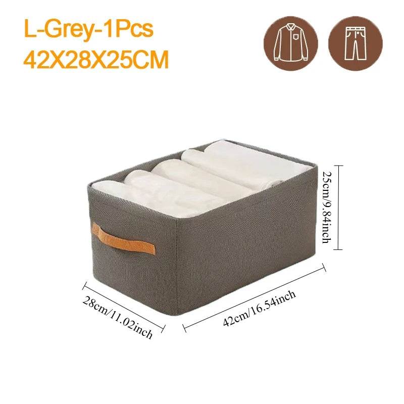 Foldable Fabric Clothing and Closet Organizer Storage Box - 16
