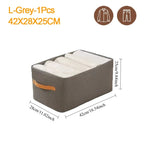 Foldable Fabric Clothing and Closet Organizer Storage Box