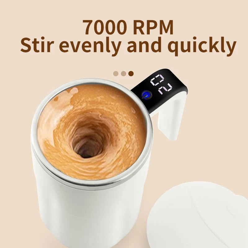 Automatic Self-Stirring Temperature Display Mug