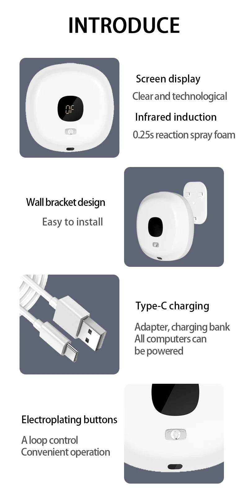 Automatic Wall-Mounted Foam Soap Dispenser