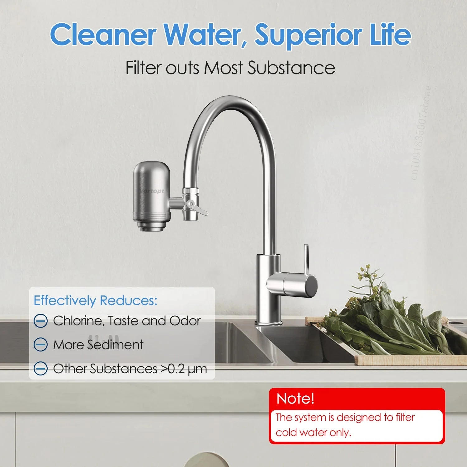 Stainless Steel Faucet Water Filter Purifier System - 2