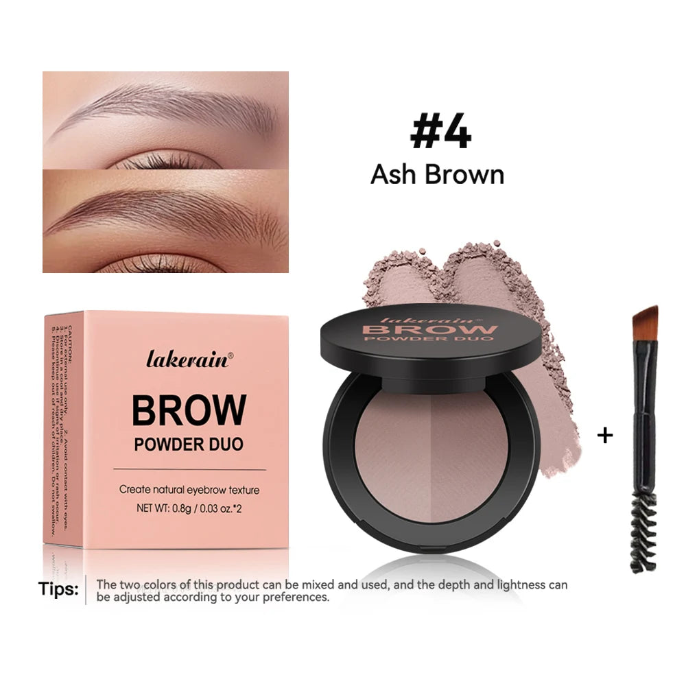 Two-Tone Eyebrow Powder Duo with Applicator Brush