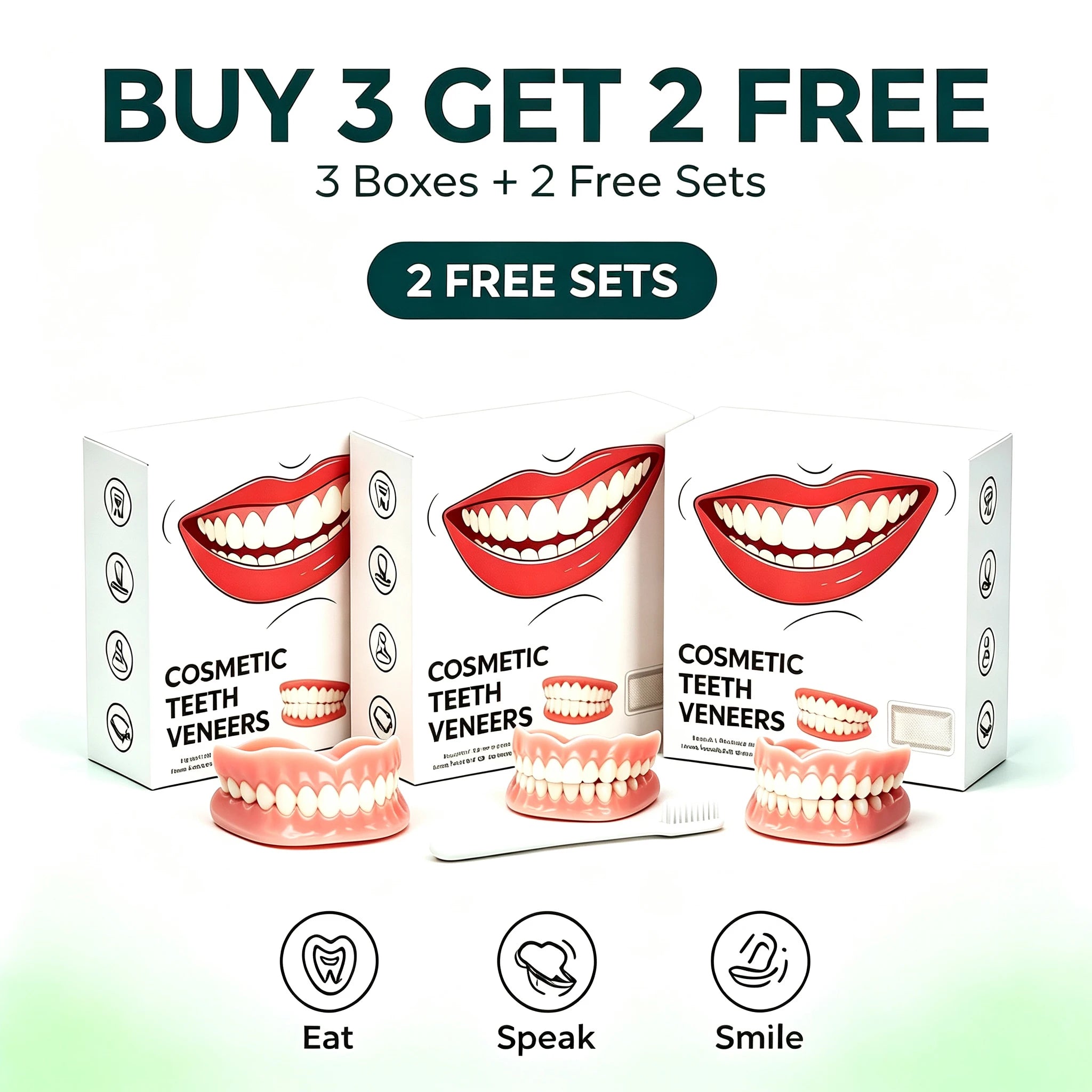 Comfortable Silicone Denture Set for Daily Oral Care - 16