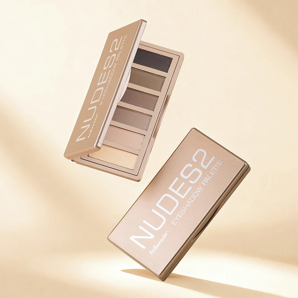 6-Color Matte Eyeshadow Palette with Brush Set