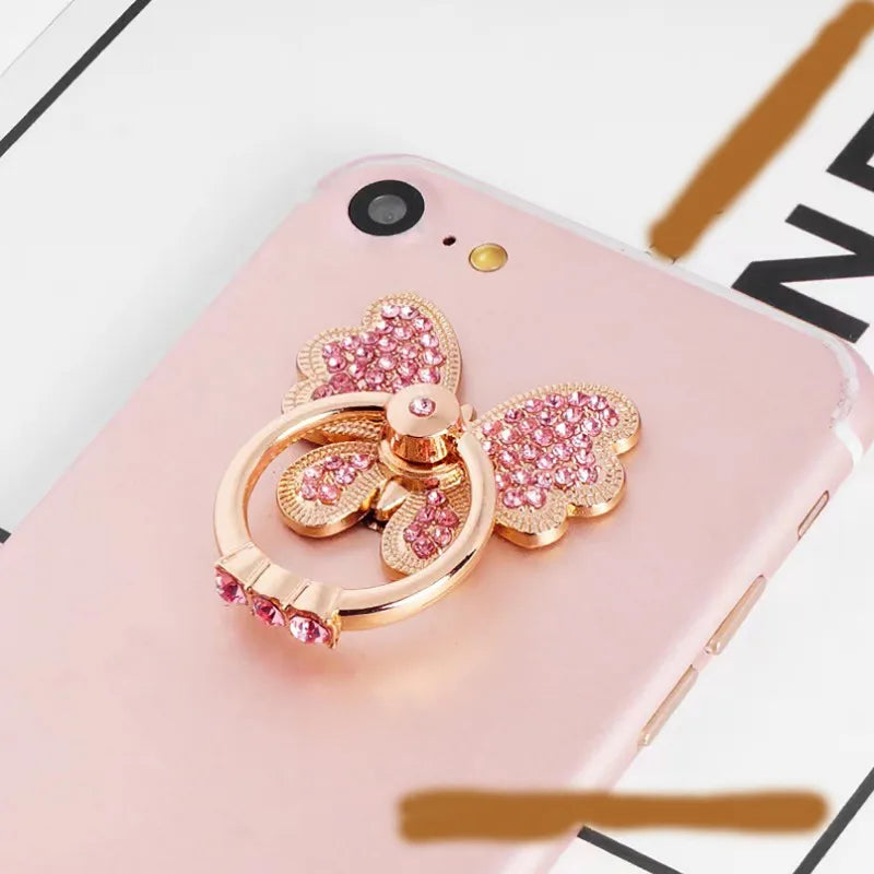 Butterfly Diamond Ring Phone Holder and Stand