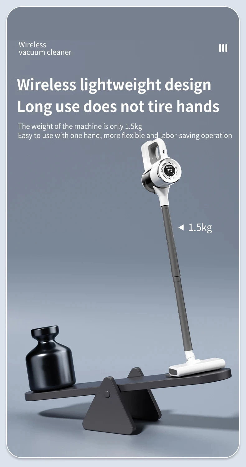 Lightweight Cordless Stick Vacuum for Floors and Carpets