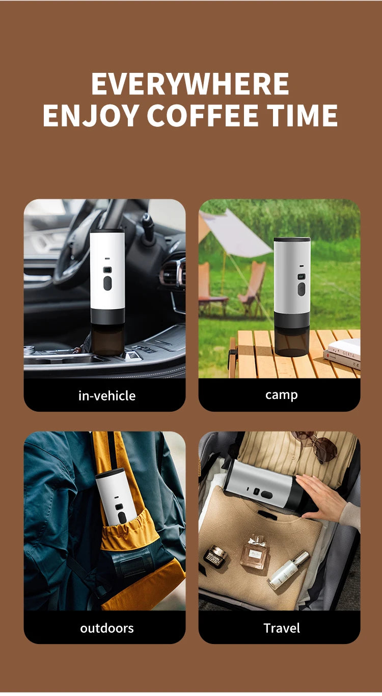 Portable Wireless Electric Coffee Maker for Camping and Travel