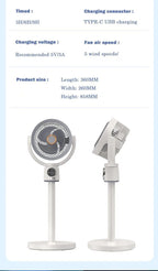 Rechargeable Portable Air Circulation Floor Fan
