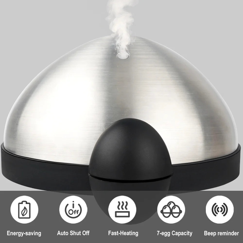 Electric Egg Boiler and Steamer for Perfectly Cooked Eggs
