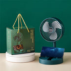 Portable Retractable Folding Desk and Floor Fan