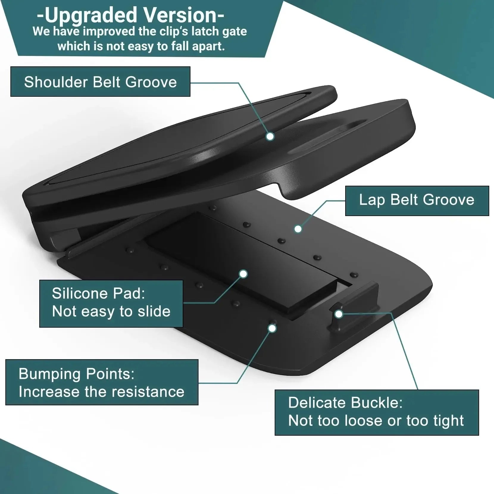 Comfortable Car Seat Belt Adjuster Clip for Driving - 2