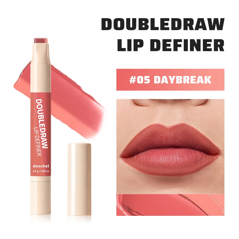 2-in-1 Dual-Ended Lip Liner and Matte Lipstick Pencil