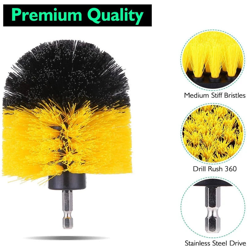 Electric Drill Power Scrubber Brush Kit for Deep Cleaning