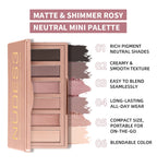 6-Color Soft Pink Neutral Eyeshadow Palette