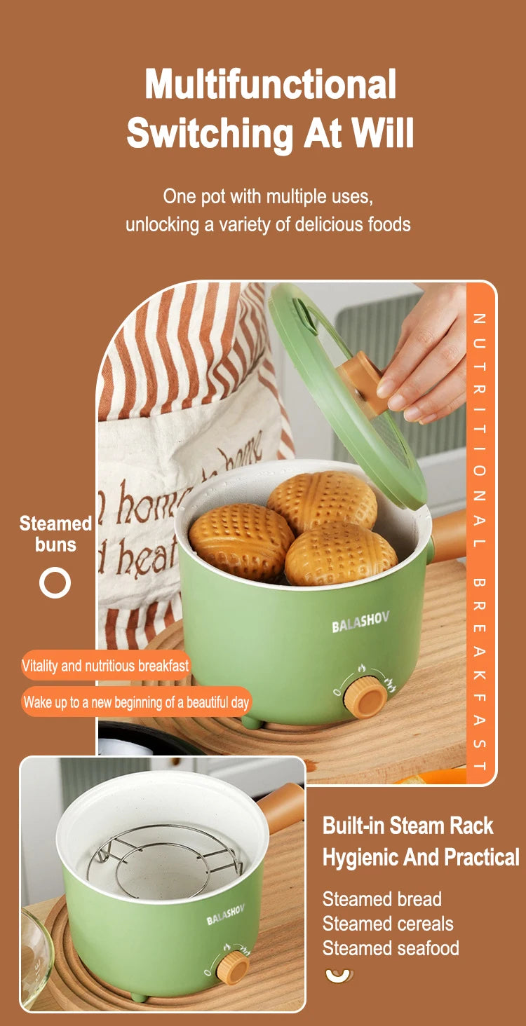 Compact Electric Multi-Cooker for Quick Home Meals