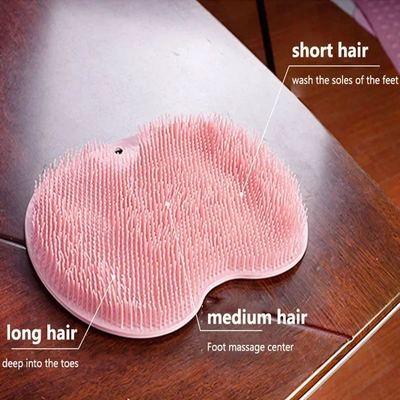 Non-Slip Silicone Shower Foot Scrubber and Massage Mat