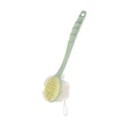 2-in-1 Long Handle Exfoliating Bath Brush and Shower Scrubber