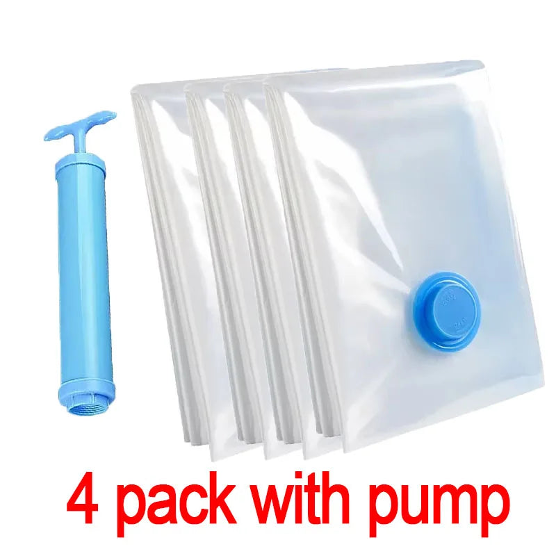 Vacuum Compression Storage Bags with Hand Pump