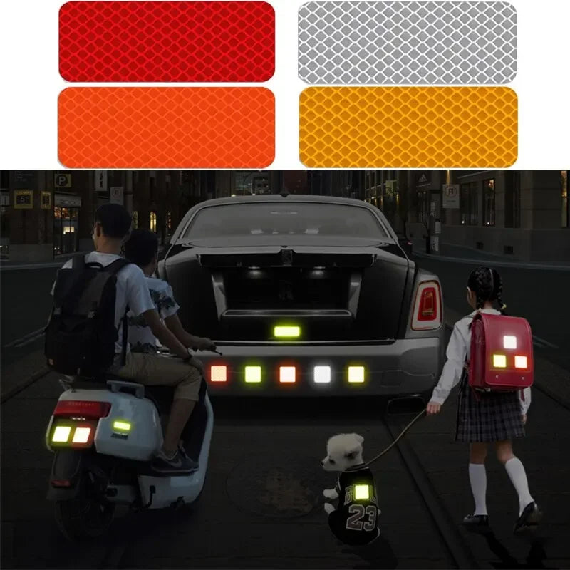 Reflective Safety Warning Stickers for Vehicles (10 Pack)