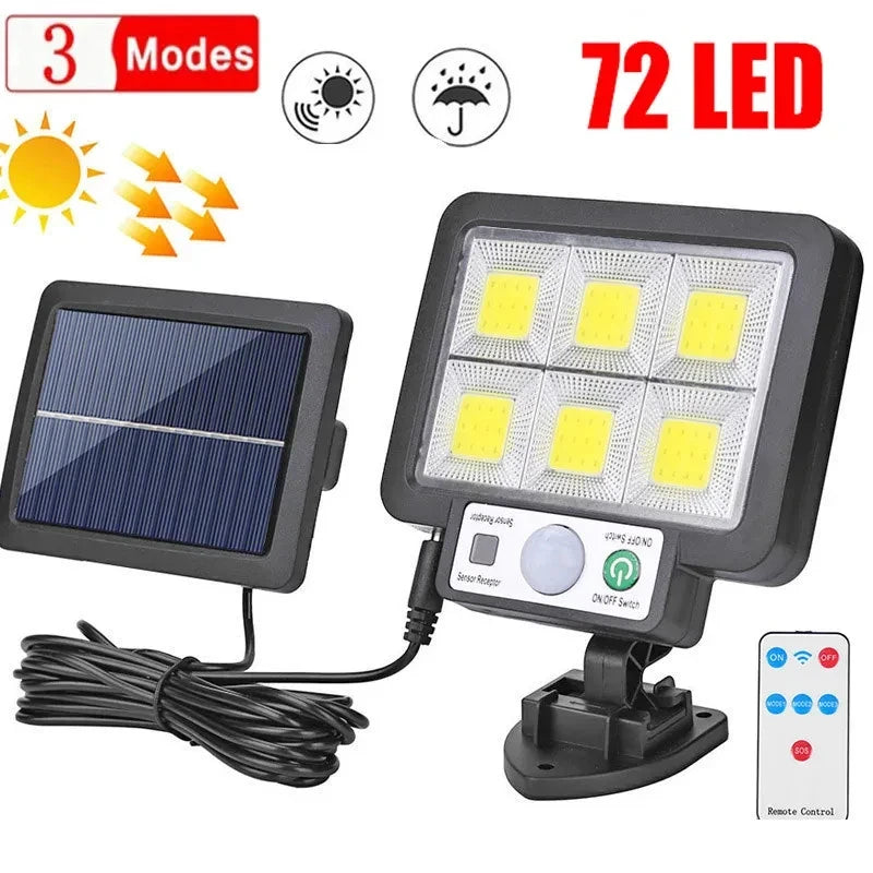 Solar Powered Outdoor Motion Sensor Security Wall Light