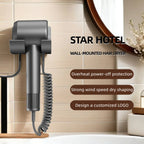 Wall-Mounted Ionic Hair Dryer for Home and Bathroom