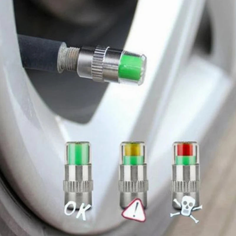 Tire Pressure Monitor Valve Caps for Cars and Motorcycles