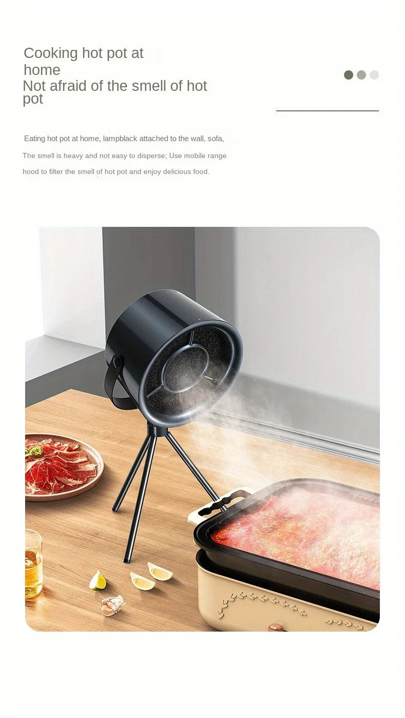Portable Mini Desktop Range Hood for BBQ and Hot Pot