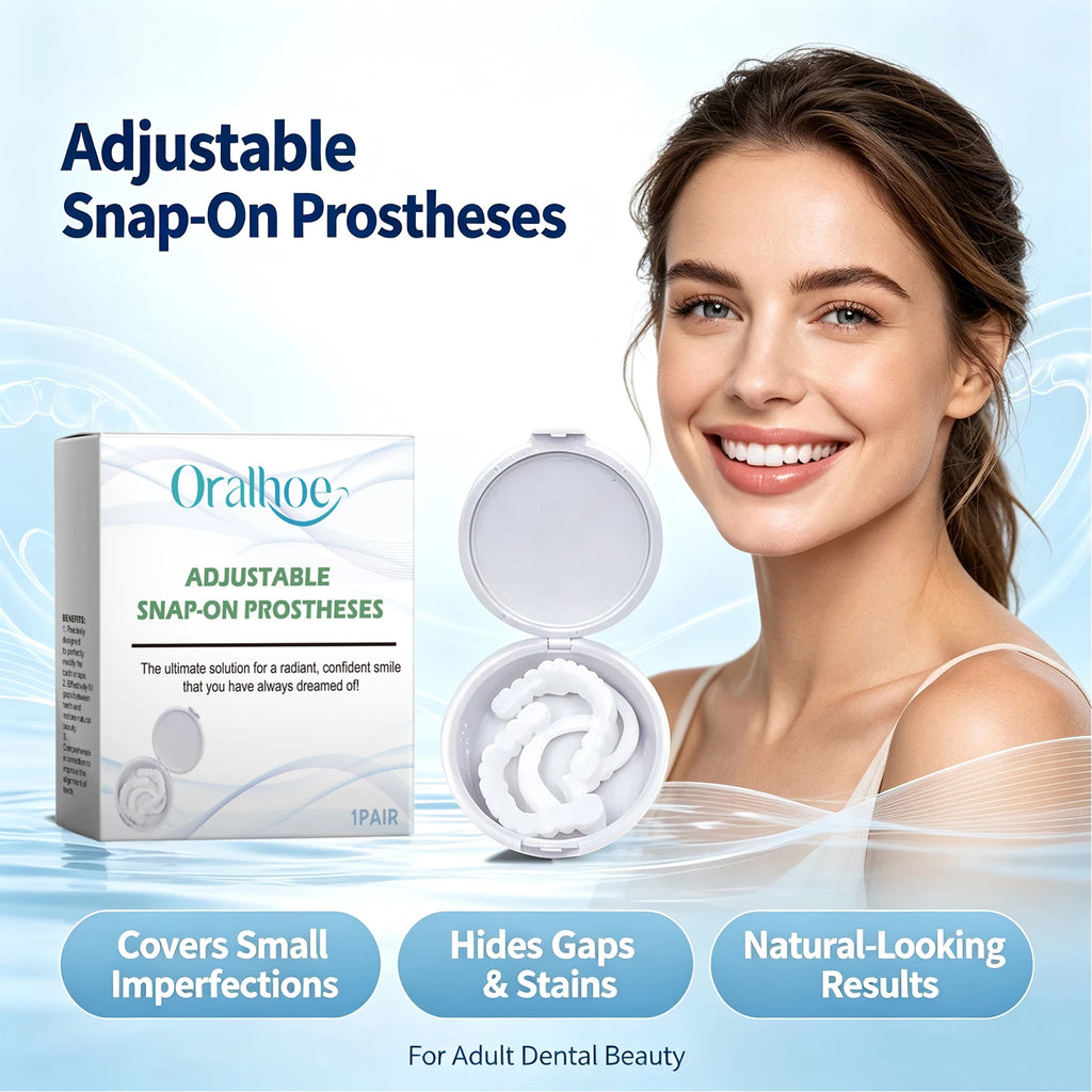 Adjustable Snap-On Dentures for Instant Smile Makeover