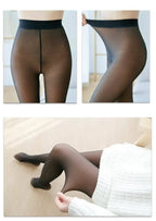Translucent Fake Skin Thermal Tights for Women