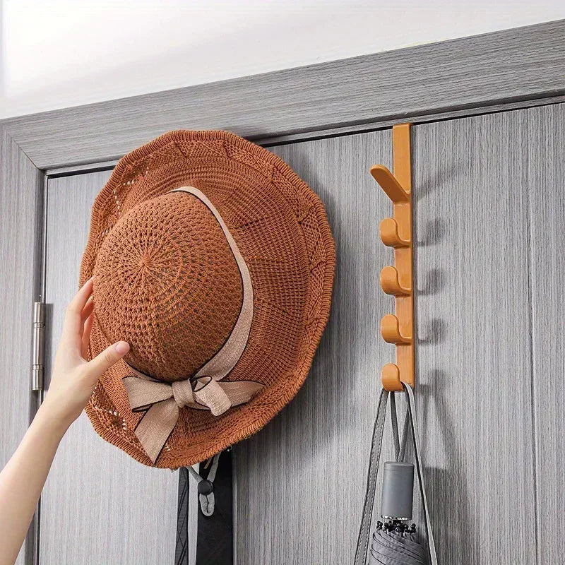 Over-the-Door Multi-Hook Organizer for Bags and Hats