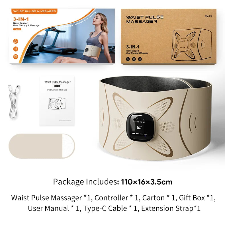 Electric Pulse Waist Massage Belt for Abdominal Toning - 22