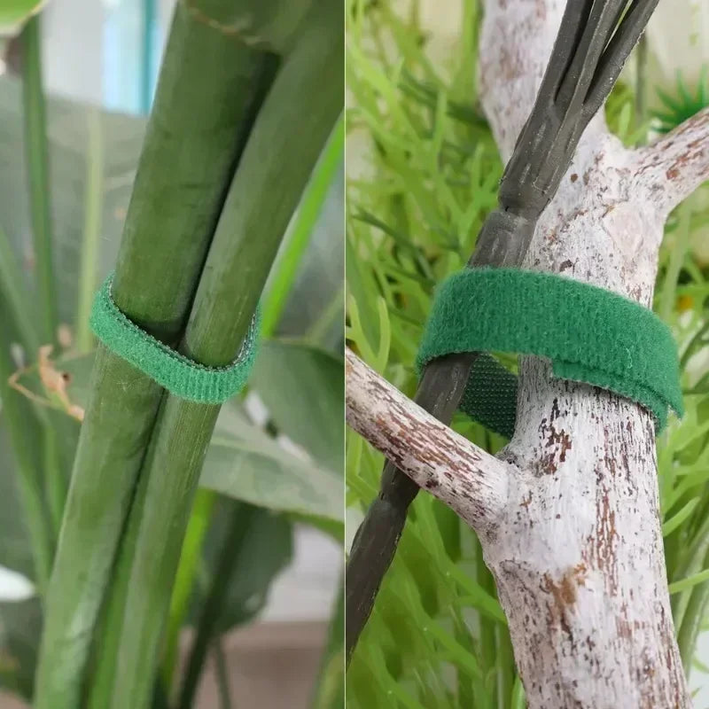 Reusable Adjustable Plant Support Ties for Garden