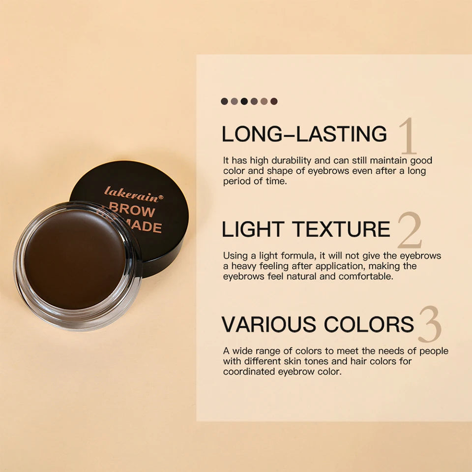 Waterproof Smudge-Proof Eyebrow Pomade Styling Cream - 10