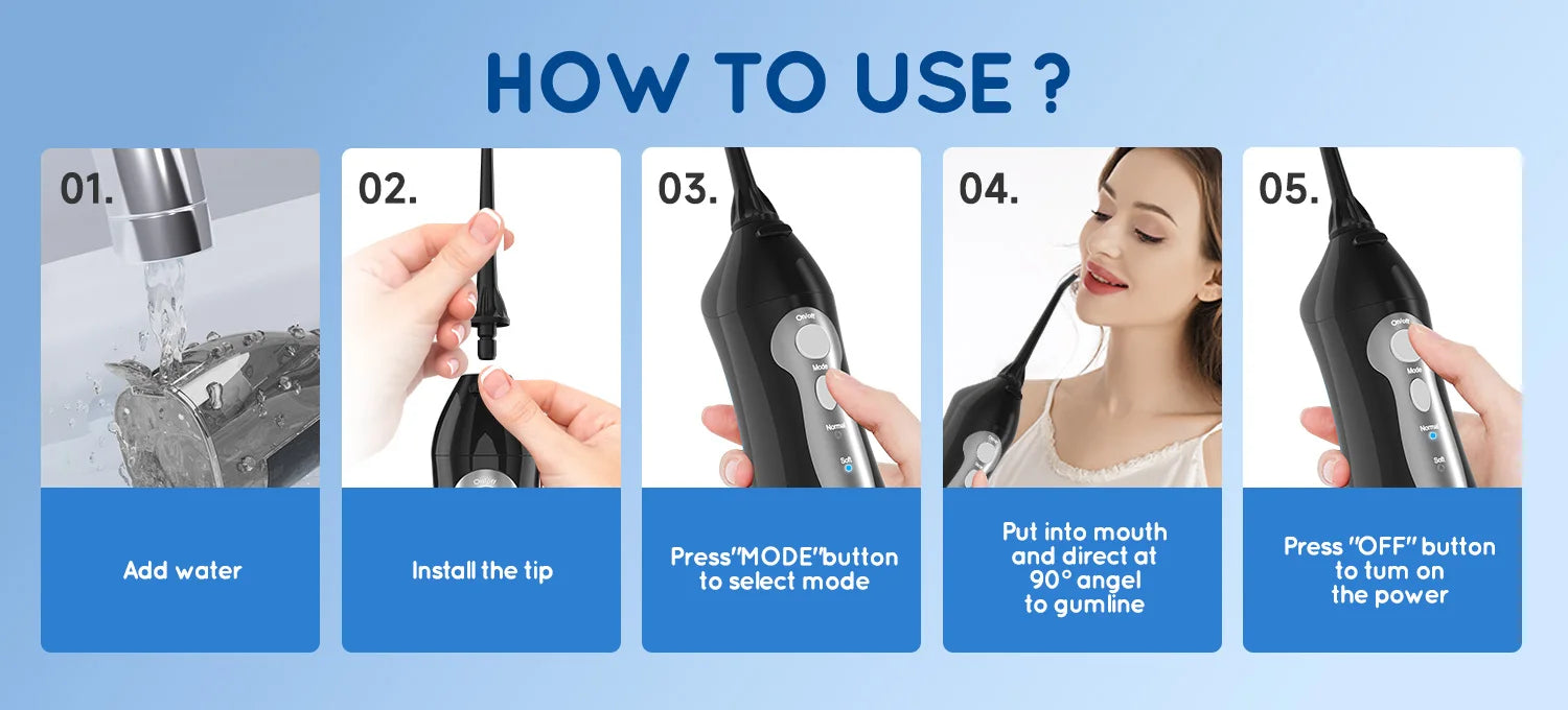 Portable Rechargeable Electric Water Flosser - 12