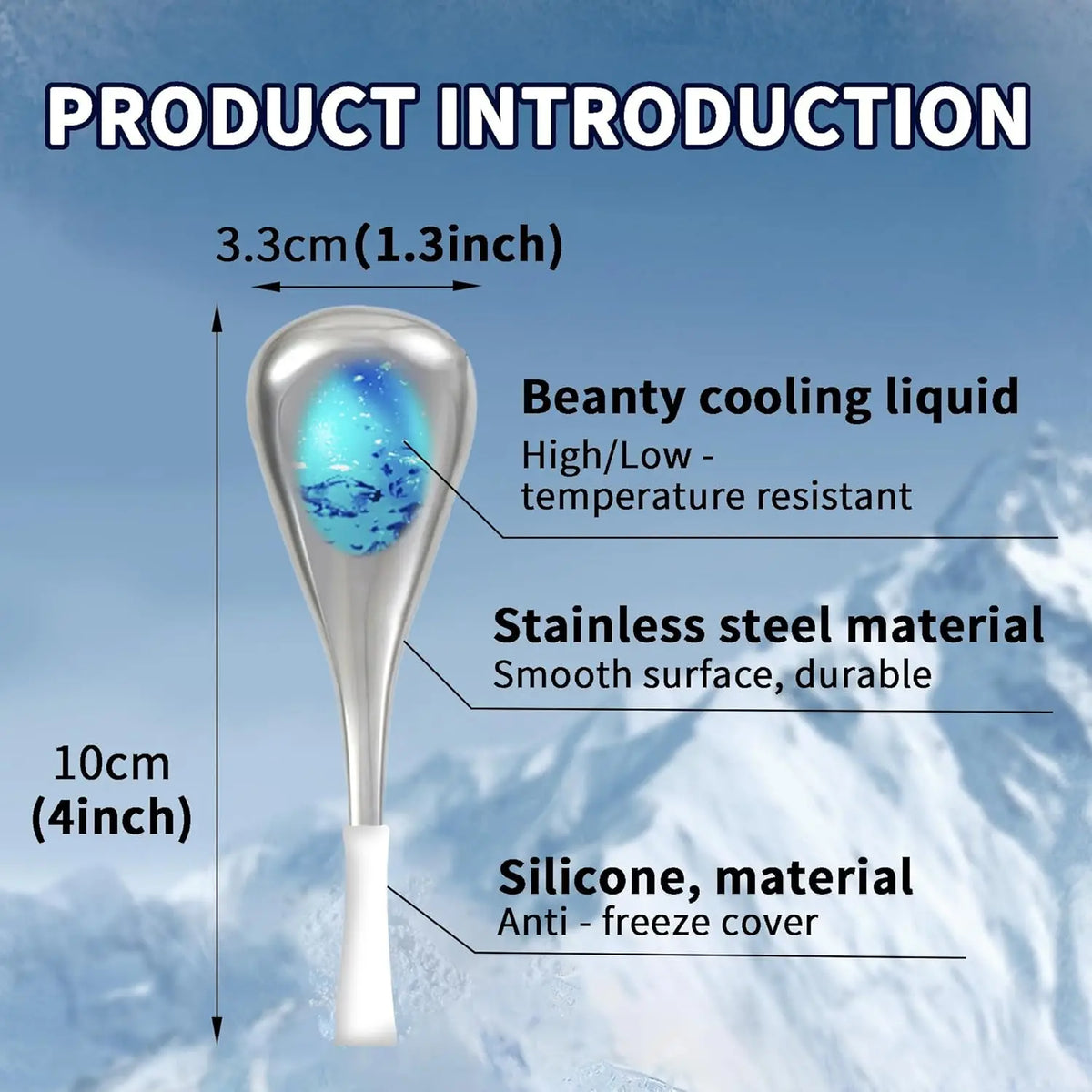 Stainless Steel Facial Cryo Sticks for Skin Cooling and Puffiness