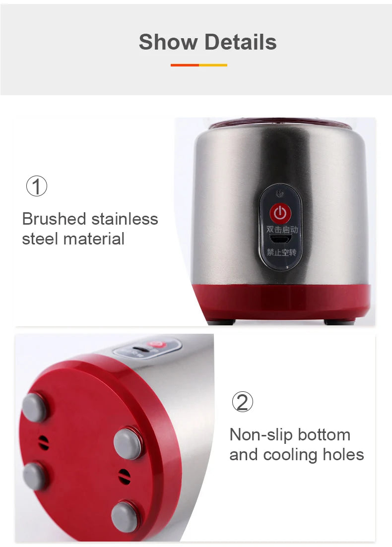 Portable Electric USB Rechargeable Fruit Juicer Blender Cup