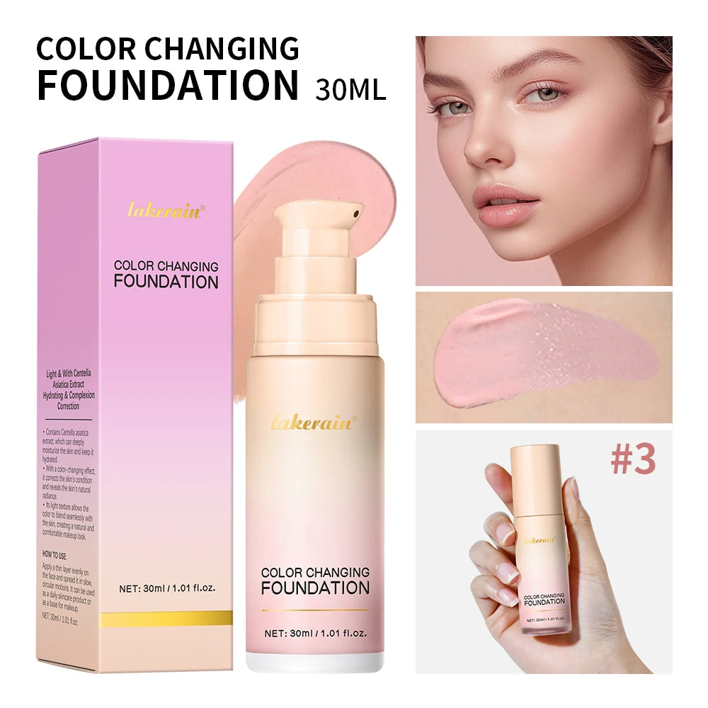 Color-Changing Liquid Foundation for Flawless Radiant Skin