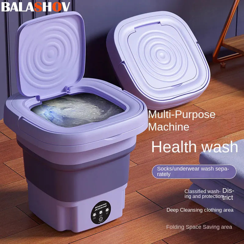 Portable Folding Washing Machine for Underwear and Socks - 1